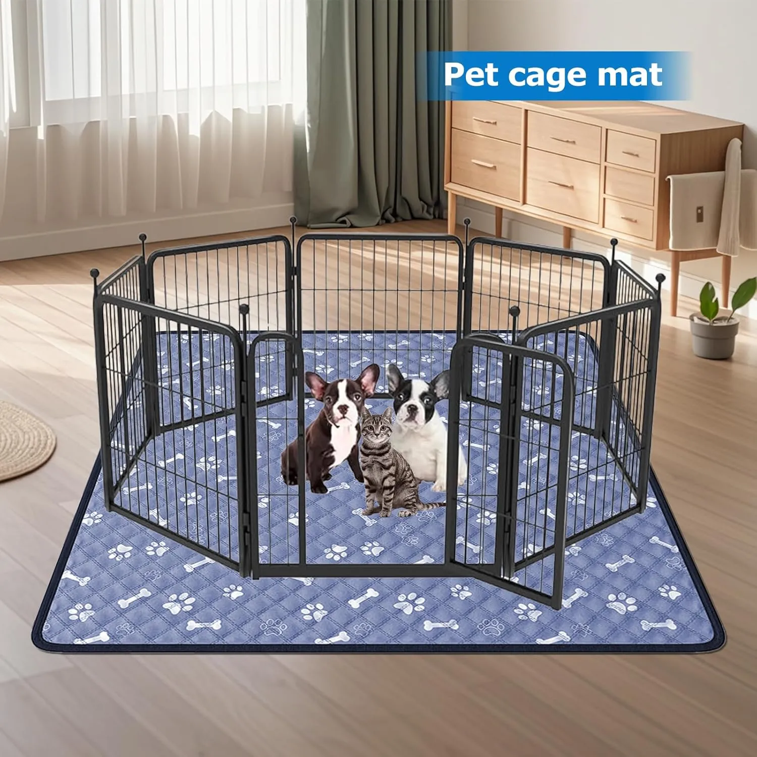 Washable Pee Pads for Dogs, Reusable Puppy Pad, Training Waterproof Pet Mats Dog NecessitiesUsed for Cages Floors Sofas Cars Durable Absorbent 2 Pack (12"x16")