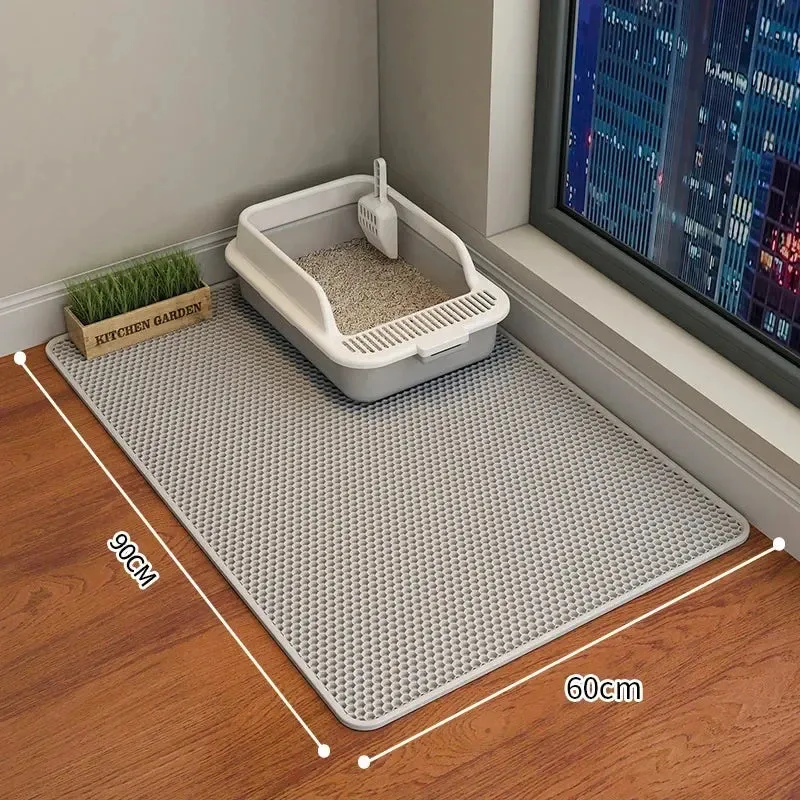 Waterproof Double-Layer Cat Litter Mat 90x60CM