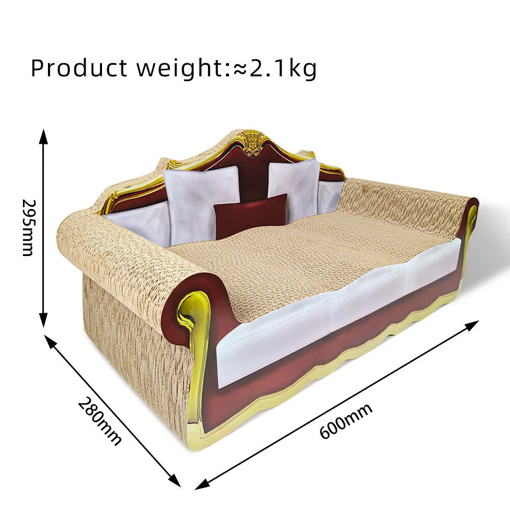 Zodiac Cat Kitten Sofa Couch Scratch Lounge Corrugated Cardboard Scratcher Board
